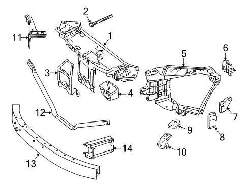 2019 Mercedes-Benz S560 Radiator Support Diagram