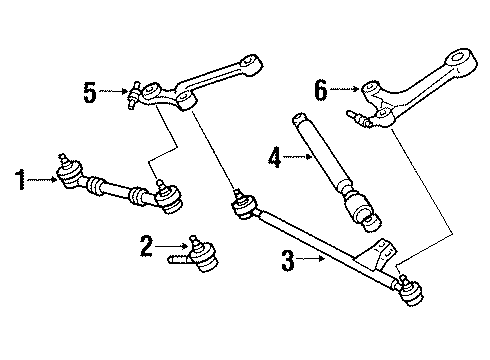 1991 Mercedes-Benz 350SDL Steering Gear & Linkage Diagram
