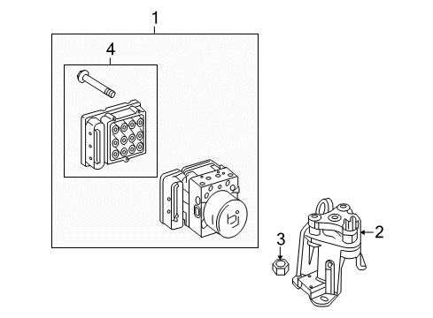 2010 Mercedes-Benz E550 ABS Components Diagram