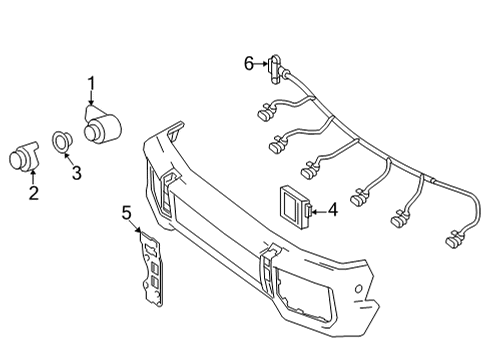 2015 Mercedes-Benz G63 AMG Electrical Components - Front Bumper