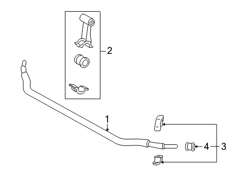 2000 Mercedes-Benz ML430 Stabilizer Bar & Components Diagram 2