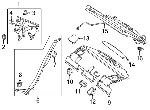 2015 Mercedes-Benz C300 Interior Trim - Quarter Panels