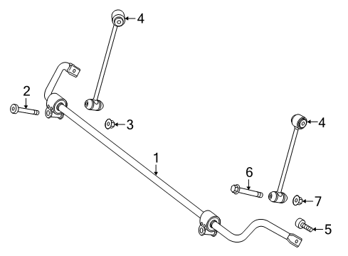 2019 Mercedes-Benz E53 AMG Stabilizer Bar & Components Diagram 6