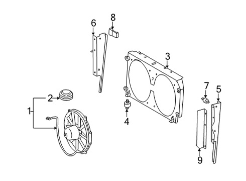 2006 Mercedes-Benz G500 A/C Condenser Fan