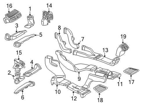 2003 Mercedes-Benz CL55 AMG Ducts Diagram