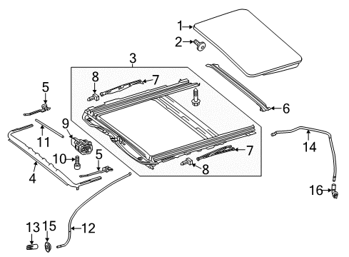 2013 Mercedes-Benz E63 AMG Sunroof Diagram 2