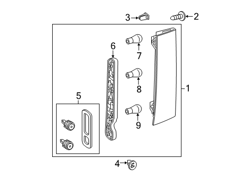2019 Mercedes-Benz Sprinter 3500 Tail Lamps Diagram