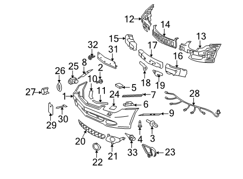 2006 Mercedes-Benz CLS500 Bumper & Components - Front Diagram