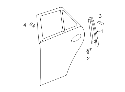 2013 Mercedes-Benz ML350 Exterior Trim - Rear Door