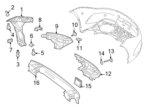 2024 Mercedes-Benz SL63 AMG S E Performance Bumper & Components - Rear