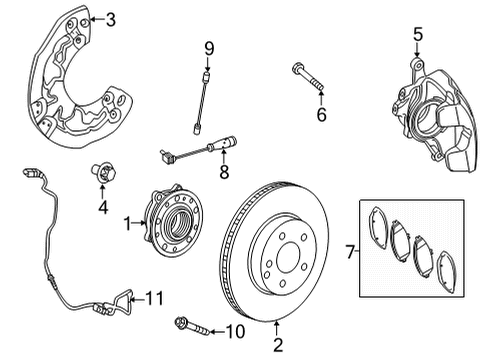 2021 Mercedes-Benz E350 Brake Components Diagram 2