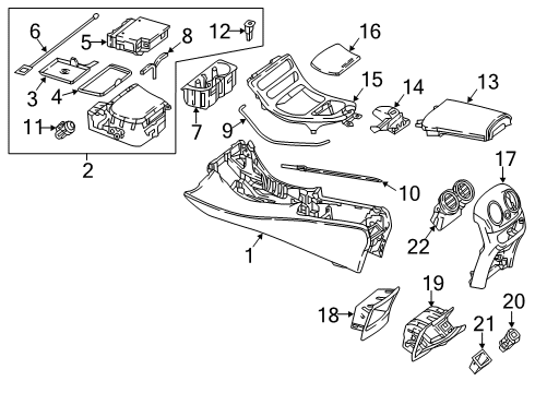 2021 Mercedes-Benz CLS450 Trim Panel Diagram for 213-680-25-08