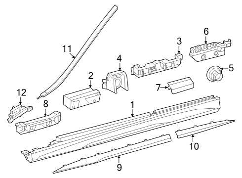 2025 Mercedes-Benz GLC350e Exterior Trim - Pillars Diagram 2