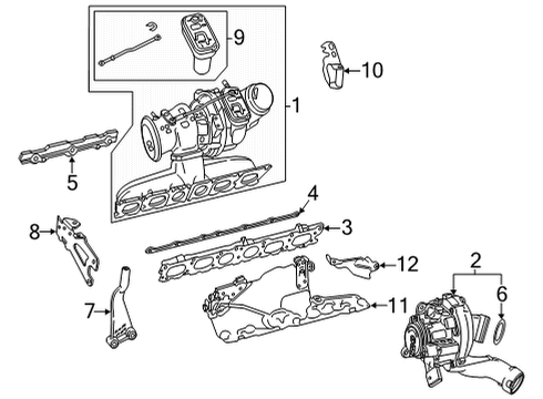 2023 Mercedes-Benz E53 AMG Exhaust Manifold Diagram