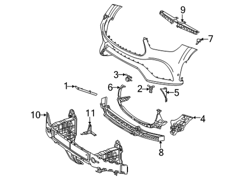 2021 Mercedes-Benz GLE53 AMG Bumper & Components - Front