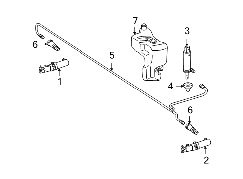 2007 Mercedes-Benz S550 Wiper & Washer Components