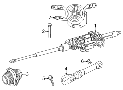 2024 Mercedes-Benz AMG GT 55 Steering Column Assembly