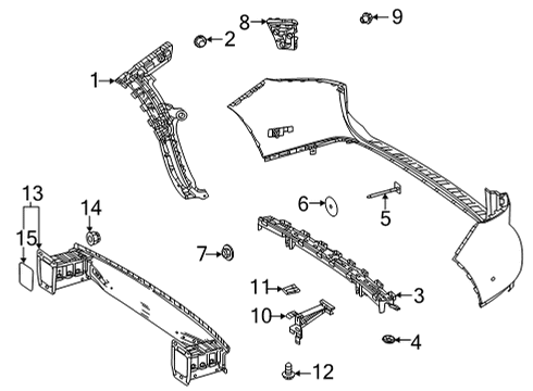 2024 Mercedes-Benz GLA250 Bumper & Components - Rear Diagram 3