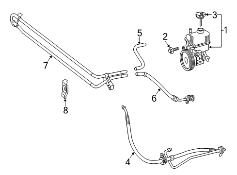 2014 Mercedes-Benz Sprinter 2500 P/S Pump & Hoses Diagram 2