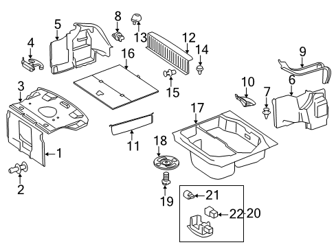 2011 Mercedes-Benz CL550 Interior Trim - Rear Body Diagram 2