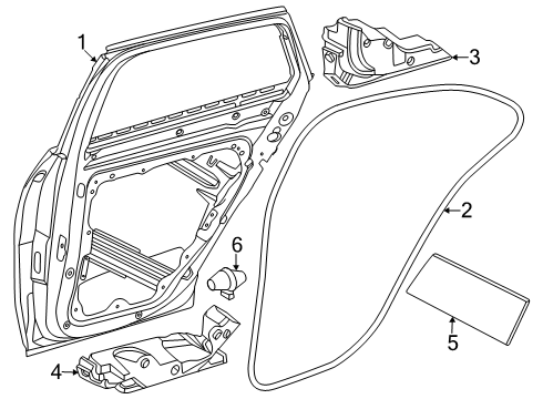 2025 Mercedes-Benz GLC63 AMG S E Performance Door & Components Diagram 3