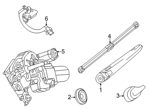 2025 Mercedes-Benz GLS450 Wiper & Washer Components