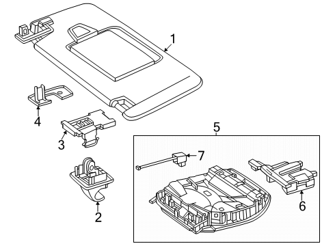 2024 Mercedes-Benz AMG GT 55 Interior Trim - Roof Diagram 4