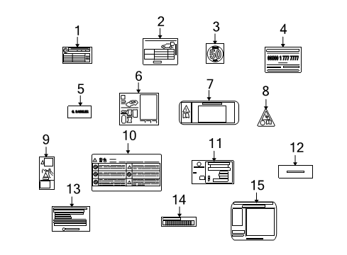 2011 Mercedes-Benz S400 Information Labels Diagram