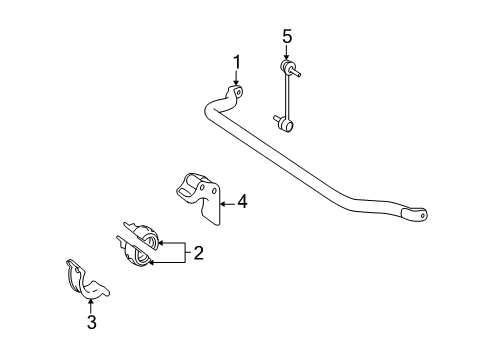 2008 Mercedes-Benz ML320 Stabilizer Bar & Components Diagram 2