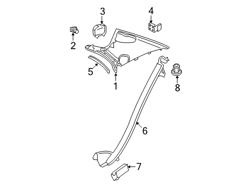 2003 Mercedes-Benz E500 Interior Trim - Quarter Panels