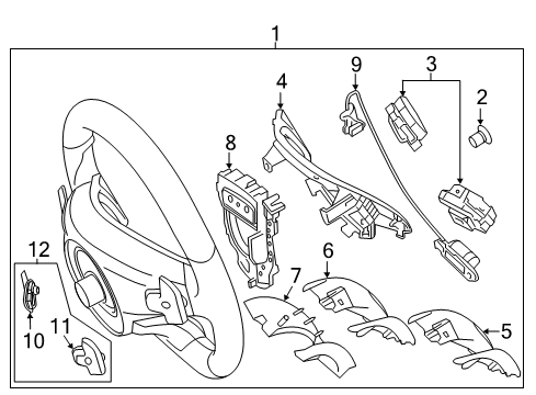 2017 Mercedes-Benz C63 AMG Steering Wheel Diagram 4
