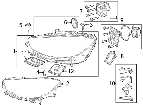 2024 Mercedes-Benz S63 AMG E Performance Headlamp Components