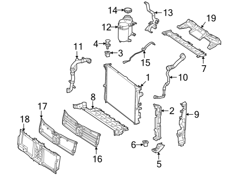 2024 Mercedes-Benz SL63 AMG Radiator & Components Diagram 3