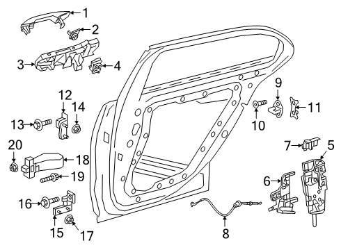 2020 Mercedes-Benz A220 Rear Door Diagram