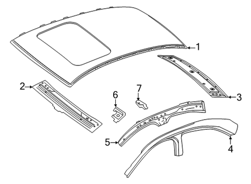 2022 Mercedes-Benz E350 Roof & Components