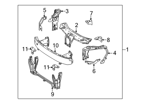 2011 Mercedes-Benz S400 Mount Frame Diagram for 221-620-02-91