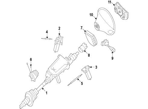 2007 Mercedes-Benz S550 Steering Column