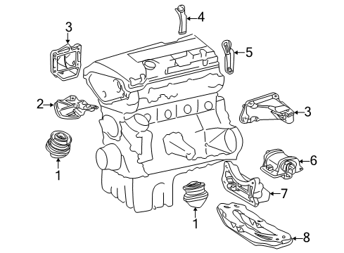 2000 Mercedes-Benz E55 AMG Engine & Trans Mounting