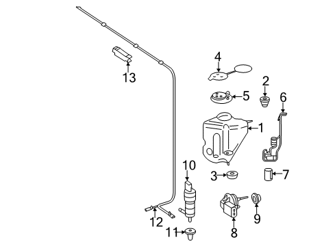 2012 Mercedes-Benz S400 Wipers Diagram 2