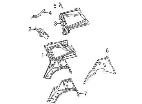 2025 Mercedes-Benz GLS450 Inner Structure - Quarter Panel