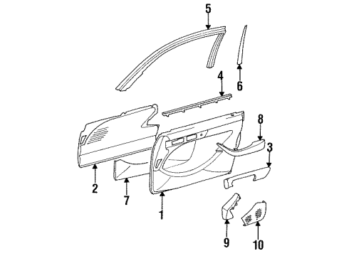 1986 Mercedes-Benz 420SEL Front Door Trim