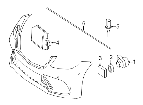 2019 Mercedes-Benz S63 AMG Bumper & Components - Front Diagram 3
