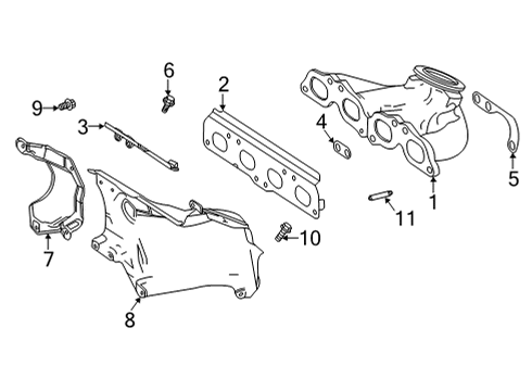 2021 Mercedes-Benz GLA45 AMG Bracket Diagram for 139-010-35-00