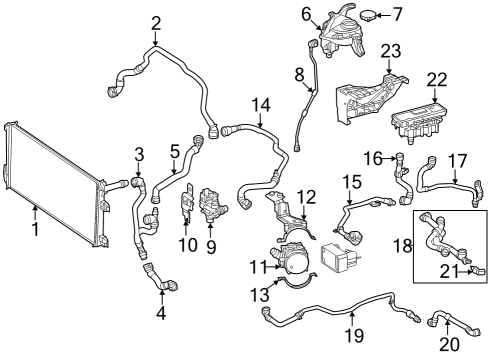 2025 Mercedes-Benz EQE 350+ Radiator & Components