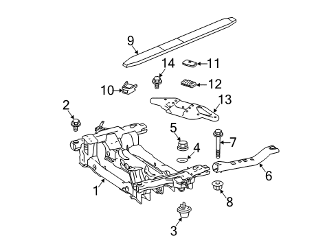 2013 Mercedes-Benz Sprinter 2500 Suspension Mounting - Front Diagram