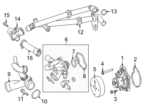 2014 Mercedes-Benz C250 Water Pump