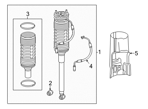 2015 Mercedes-Benz S550e Struts & Components Diagram