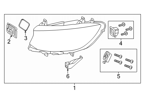 2024 Mercedes-Benz eSprinter Headlamp Components Diagram 2