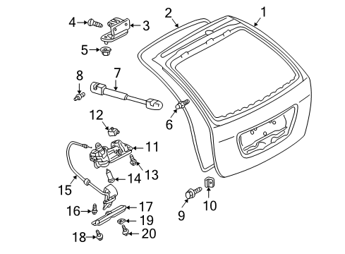 2004 Mercedes-Benz C240 Gate & Hardware