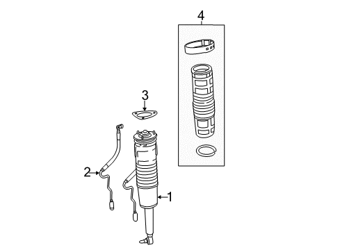 2012 Mercedes-Benz CL550 Shocks & Components Diagram